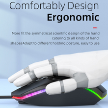 Load image into Gallery viewer, Wired Gaming Mouse 1600 DPI Optical 6 Buttons USB Mouse With RGB BackLight