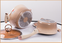 Load image into Gallery viewer, "Arna Lisa Royal Collections" Gold Diamond Queen Series Frying Pan Non-stick Stockpot Wok Pots