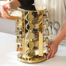 Load image into Gallery viewer, "Arna Lisa" Royal Collection - Luxury Rotary Seasoning Set 20 High Quality Red/Gold/Silver