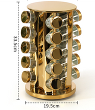 Load image into Gallery viewer, "Arna Lisa" Royal Collection - Luxury Rotary Seasoning Set 20 High Quality Red/Gold/Silver