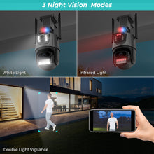 Load image into Gallery viewer, 8MP 4K Wifi Camera Dual Lens Security Protection Waterproof Security CCTV Video Surveillance Camera Light Alarm IP Camera
