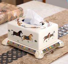 Load image into Gallery viewer, &quot;Scottishe&quot; Collection (Horses) - Tissue Box Deluxe
