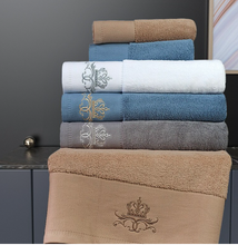 Load image into Gallery viewer, 2021 Luxury New High-Grade 100% Cotton Towel Set - Embroidery - 3 Piece

