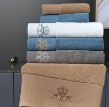 Load image into Gallery viewer, 2021 Luxury New High-Grade 100% Cotton Towel Set - Embroidery - 3 Piece
