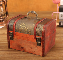 Load image into Gallery viewer, Vintage Wooden Treasure Chest Set - 3 Piece
