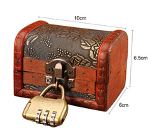 Load image into Gallery viewer, Vintage Wooden Treasure Chest Set - 3 Piece
