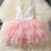 Load image into Gallery viewer, &quot;Arna&quot; Royal Gown Collection - Girls Princess Dress Tutu Baptism Newborn Infant Girl Party Dress
