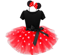 Load image into Gallery viewer, &quot;Arna&quot; Royal Gown Collection - Polka Dot Toddler Dress Halloween Costume Baby Girl Christmas Party Dress
