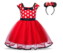 Load image into Gallery viewer, &quot;Arna&quot; Royal Gown Collection - Polka Dot Toddler Dress Halloween Costume Baby Girl Christmas Party Dress
