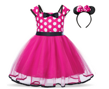 Load image into Gallery viewer, &quot;Arna&quot; Royal Gown Collection - Polka Dot Toddler Dress Halloween Costume Baby Girl Christmas Party Dress
