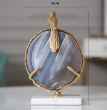 Load image into Gallery viewer, &quot;Arna Collection&quot; Luxury -Natural Agate Marble Bird Figurine Creativity Ornaments Desk Bookcase Natural Material Crafts Living Room Decoration
