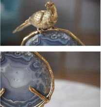 Load image into Gallery viewer, &quot;Arna Collection&quot; Luxury -Natural Agate Marble Bird Figurine Creativity Ornaments Desk Bookcase Natural Material Crafts Living Room Decoration
