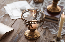 Load image into Gallery viewer, &quot;Arna Collection&quot; Creative Metal Carved Glass Candelabra French Vintage Candle Holder
