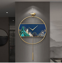Load image into Gallery viewer, Luxury Clocks - Creativity Pure Copper Enamel Process Wall Clock Modern Design European Magpie Decorative Clocks Home Living Room Decoration
