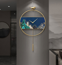 Load image into Gallery viewer, Luxury Clocks - Creativity Pure Copper Enamel Process Wall Clock Modern Design European Magpie Decorative Clocks Home Living Room Decoration

