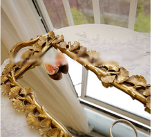 Load image into Gallery viewer, &quot;Arna Collection&quot; Gold Tray&#39;s - Nordic Ginkgo Leaf Mirror Display Tray

