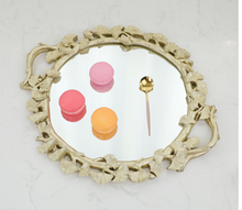 Load image into Gallery viewer, &quot;Arna Collection&quot; Gold Tray&#39;s - Nordic Ginkgo Leaf Mirror Display Tray
