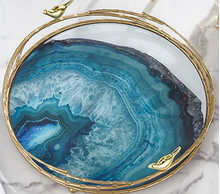 Load image into Gallery viewer, &quot;Arna Lisa&quot; Royal Collection - Luxury Unique Design - Gold Glass Trays Decorative Creative Bird Frame
