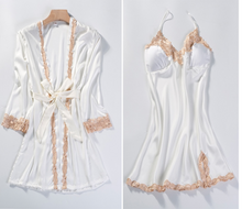 Load image into Gallery viewer, &quot;Arna&quot; Collection - Quality Lace 5 Piece Satin Sleepwear
