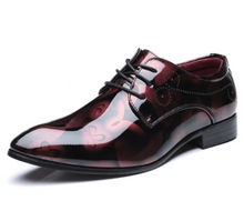 Load image into Gallery viewer, Mens Patent Leather Shoes Pointed Toe Business Wedding Shoes -  Many Sizes &amp; Colours
