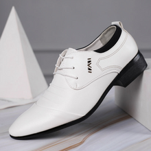 Load image into Gallery viewer, British Slip On Split Leather Pointed Toe Shoes Business Wedding Formal Shoes - Many Colours &amp; Sizes
