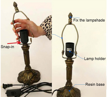 Load image into Gallery viewer, Arna Royal Collection - Table lamp LED Mediterranean Vintage Stained Glass Light
