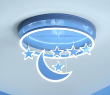 Load image into Gallery viewer, Arna Royal Collection - Children&#39;s Star Moon Hanging Lights LED Chandeliers
