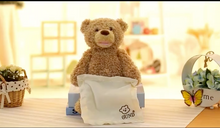 Load image into Gallery viewer, Children&#39;s T Bear &quot;Peek-a-Boo&quot; Electric Facial Turning Plush Movable Bear
