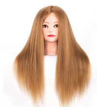 Load image into Gallery viewer, Deluxe Girls Professional 85% Real Human Hair Mannequin Hair Training &amp; Makeup - (Perfect Gift)
