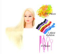 Load image into Gallery viewer, Deluxe Girls Professional 85% Real Human Hair Mannequin Hair Training &amp; Makeup - (Perfect Gift)
