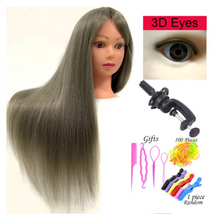 Load image into Gallery viewer, Deluxe Girls Professional 85% Real Human Hair Mannequin Hair Training &amp; Makeup - (Perfect Gift)
