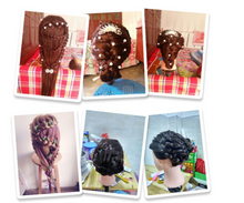 Load image into Gallery viewer, Deluxe Girls Professional 85% Real Human Hair Mannequin Hair Training &amp; Makeup - (Perfect Gift)
