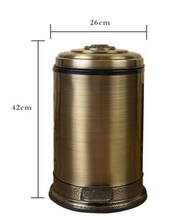Load image into Gallery viewer, &quot;Arna Royal Vintage Collection&quot;  Luxury Pedal Golden Range 10L Trash Rubbish Bin
