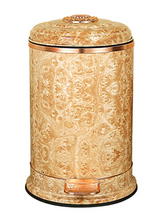 Load image into Gallery viewer, &quot;Arna Royal Vintage Collection&quot;  Luxury Pedal Golden Range 10L Trash Rubbish Bin
