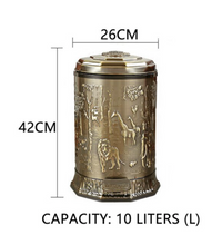 Load image into Gallery viewer, &quot;Arna Royal Vintage Collection&quot;  Luxury Pedal Golden Range 10L Trash Rubbish Bin
