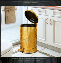 Load image into Gallery viewer, &quot;Arna Royal Vintage Collection&quot;  Luxury Pedal Golden Range 10L Trash Rubbish Bin
