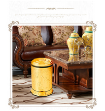 Load image into Gallery viewer, &quot;Arna Royal Vintage Collection&quot;  Luxury Pedal Golden Range 10L Trash Rubbish Bin
