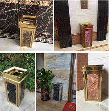 Load image into Gallery viewer, Arna Royal Vintage Collection&quot;  Luxury Golden Outside/Inside Large Trash Rubbish Bin - Home or Business
