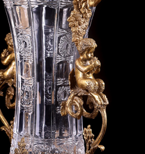 Load image into Gallery viewer, &quot;Arna Lisa&quot; Luxury Vintage Finest Collection - Crystal Golden Boys Copper Brass Vase
