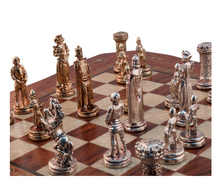 Load image into Gallery viewer, &quot;Arna Lisa&quot; Luxury Vintage Finest Collection - Rosewood Chess Set Large Vintage Mosaic Motifs Handmade
