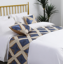Load image into Gallery viewer, &quot;Arna Royal LUXURY Collection&quot; Hotel Quality Bed Runner/Scarf &amp; 2 Cushion Covers
