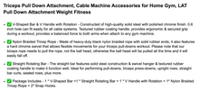 Load image into Gallery viewer, Gym Lat Pull Down Rope Pulley Cable Machine Attachment Triceps Fitness T-Bar Handle Grip Equipment
