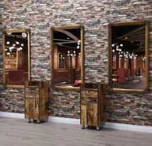 Load image into Gallery viewer, Commercial Professional Hairdressing Salon Barber Wall Mirror Antique Retro 160cm

