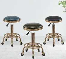 Load image into Gallery viewer, Commercial Professional Hairdressing Salon Barber Stool Iron Antique Retro - Many Colours &amp; Styles
