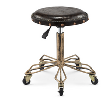 Load image into Gallery viewer, Commercial Professional Hairdressing Salon Barber Stool Iron Antique Retro - Many Colours &amp; Styles
