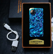 Load image into Gallery viewer, &quot;Arna Lisa&quot; Royal Collection - Top End Unique Business Hi Tech Touch Lighter USB Rechargeable Metal Engraving  + Gift Box
