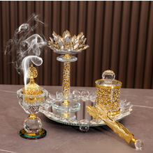 Load image into Gallery viewer, &quot;Arna Lisa&quot; Royal Collection - Top End Crystal Diamond Incense Burner Set

