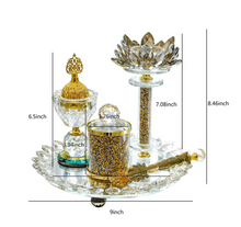 Load image into Gallery viewer, &quot;Arna Lisa&quot; Royal Collection - Top End Crystal Diamond Incense Burner Set
