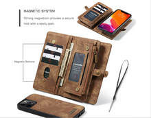 Load image into Gallery viewer, &quot;Arna Lisa&quot; Royal Collection - Designer Leather iPhone Case/Wallet 2 in 1 Magnetic iPhone 12-14
