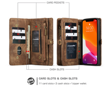 Load image into Gallery viewer, &quot;Arna Lisa&quot; Royal Collection - Designer Leather iPhone Case/Wallet 2 in 1 Magnetic iPhone 12-14
